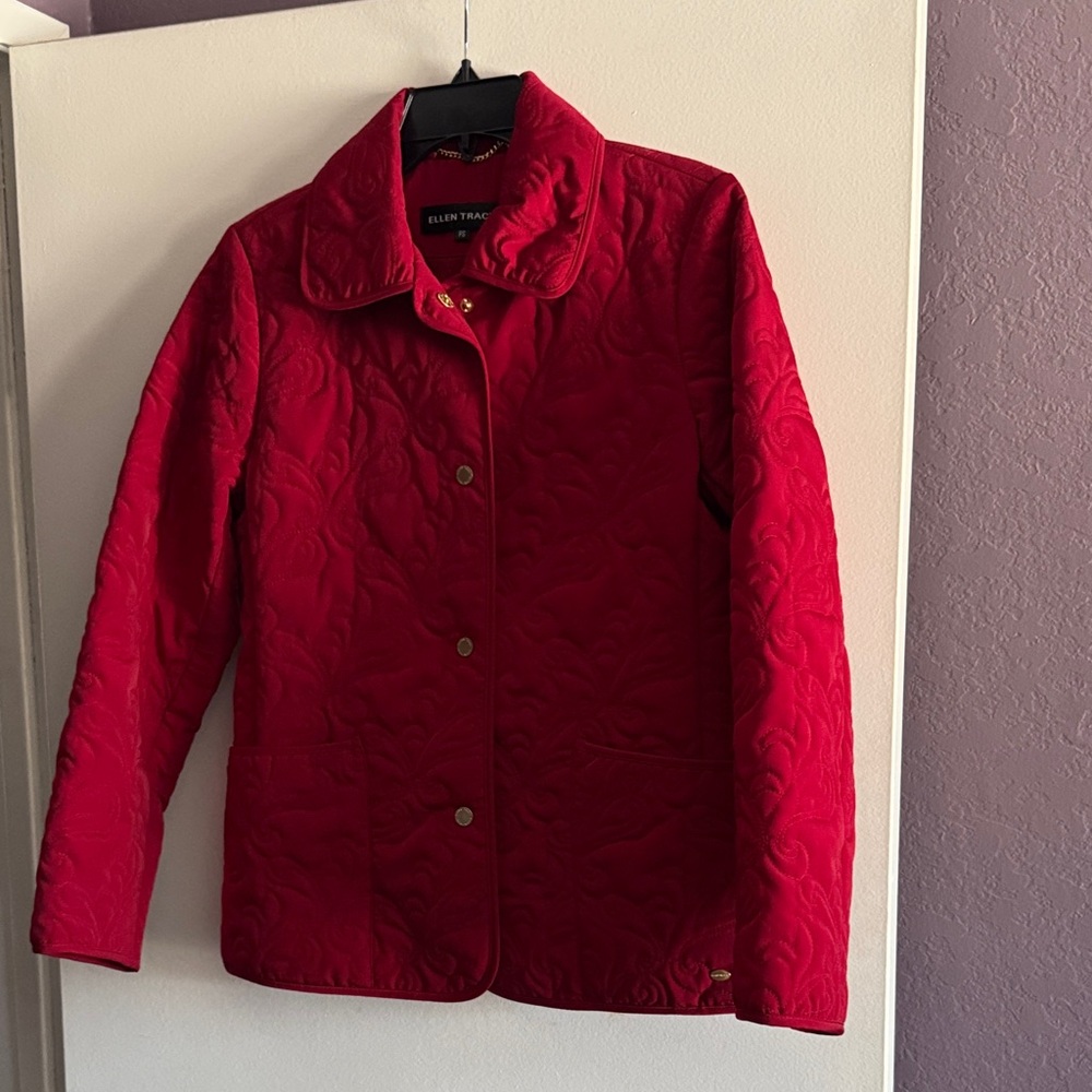 Ellen Tracy Women's Vibrant Red Puffer Jacket